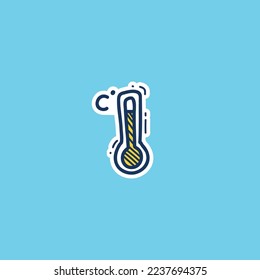 estilo de relleno del contorno del dibujo de la mano del icono de temperatura caliente nubes de alta temperatura contorno icono del tiempo del doodle