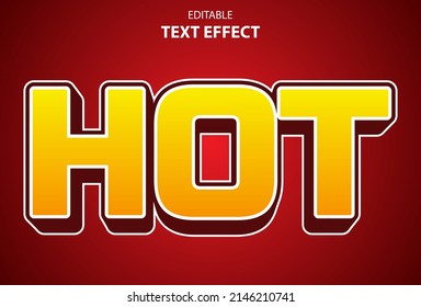 hot text effect with red color editable for brand.