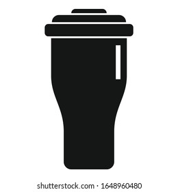 Hot Thermo Cup Symbol. Einfache Illustration der heißen Thermo-Cup-Vektorillustration für Webdesign einzeln auf weißem Hintergrund