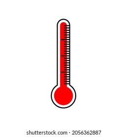 Hot thermometer icon design illustration template vector isolated
