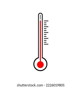 Hot thermometer icon vector illustration
