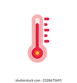 hot thermometer vector illustration in flat style design