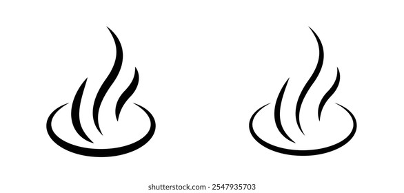 Hot thin line vector icon.