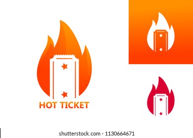 Hot Ticket Logo Template Design Vector, Emblem, Design Concept, Creative Symbol, Icon