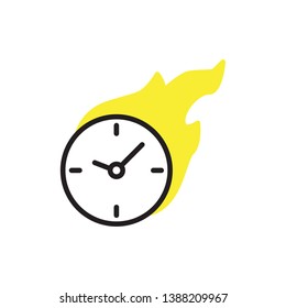 hot time icon vector design modern style