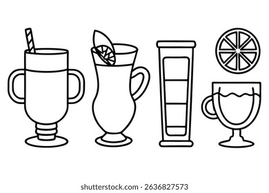 Hot Toddy Line Art Detailed Sketch for Creative Artwork Designs (2)