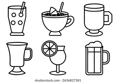 Hot Toddy Line Art Detailed Sketch for Creative Artwork Designs (1)