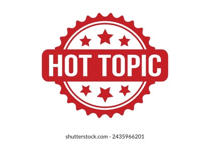 Hot Topic rubber grunge stamp seal vector