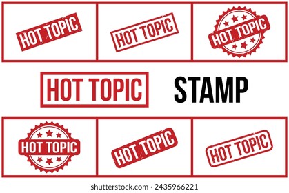 Hot Topic Rubber Stamp Set Vector