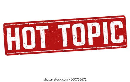 Hot topic sign or stamp on white background, vector illustration