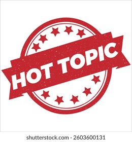 Hot Topic stamp icon grunge distressed style