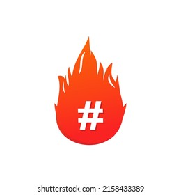 Hot topic, Viral hashtag. Vector illustration