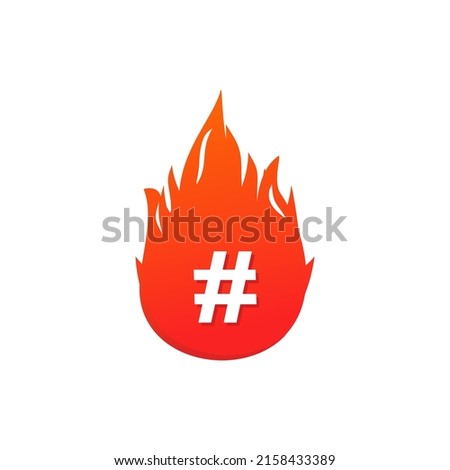 Hot topic, Viral hashtag. Vector illustration