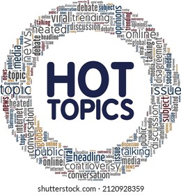 Hot Topics Conceptual Vector Illustration Word Stock Vector (Royalty ...