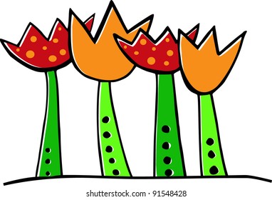 Hot trendy tulip
