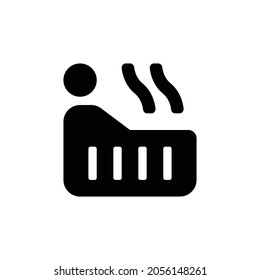 hot tub Icon. Flat style design isolated on white background. Vector illustration