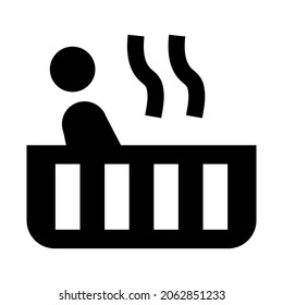 Hot tub icon isolated vector illustration. High quality black style vector icons