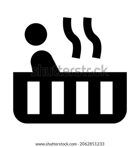 Hot tub icon isolated vector illustration. High quality black style vector icons
