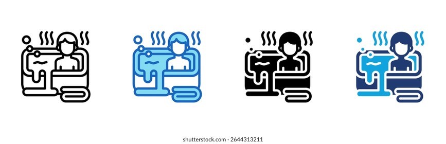 Hot Tub icon Multi Style Vector Illustration