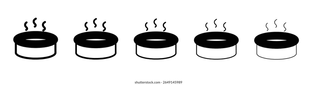 hot tub icon simple vector outline logo