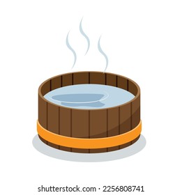 hot tub isolated vector illustration