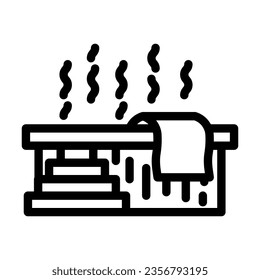 hot tub line icon vector. hot tub sign. isolated contour symbol black illustration