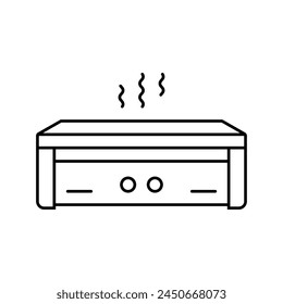 hot tub line icon vector. hot tub sign. isolated contour symbol black illustration