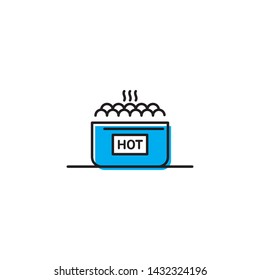 Hot tub vector icon isolated on white background