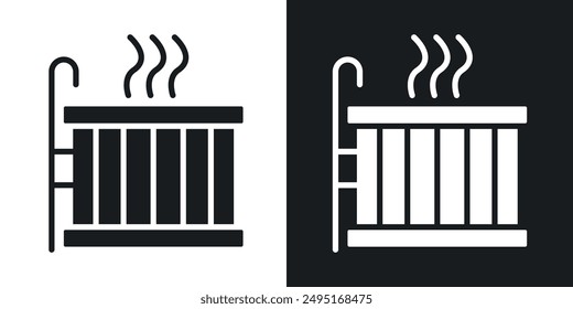 Icono de Vector de bañera de hidromasaje en estilo sólido.