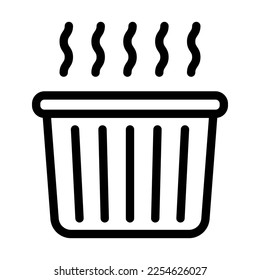Hot Tub Vector Line Icon Design