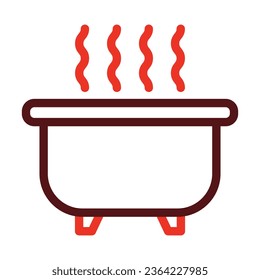 Hot tub Vector Thick Line Two Color Icons For Personal And Commercial Use.

