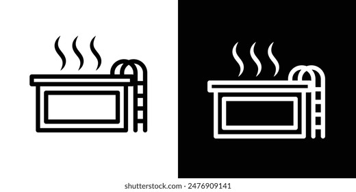 Hot tubvector icon set on white background.
