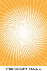 Hot twisted  orange circular background and glitters
