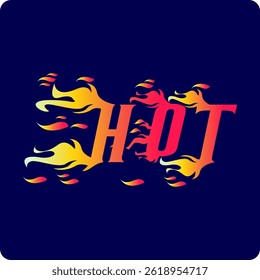 Hot typography Vector art Illustrator EPS file