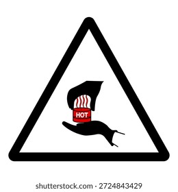 Heißer Gebrauch hitzebeständige Handschuhe Symbol Zeichen, Vektorgrafik, isolieren auf weißem Hintergrund Label .EPS10