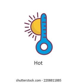 Hot Vector Filled outline Icon Design illustration. Travel Symbol on White background EPS 10 File