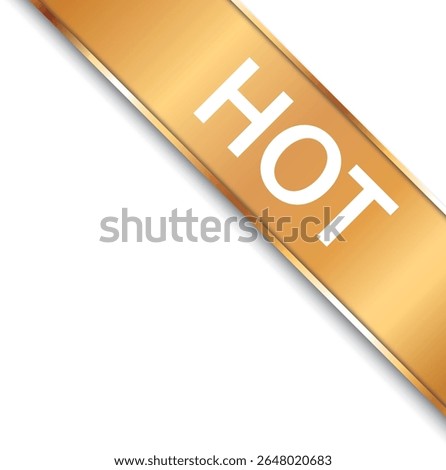 HOT – vector gold corner banner	
