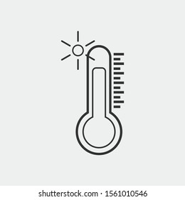 Hot vector icon illustration sign