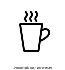 Hot vector icon.Cup of tea and coffee symbol. Modern illustration for web and mobile apps design