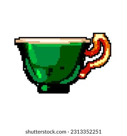 hot vintage cup game pixel art retro vector. bit hot vintage cup. old vintage illustration