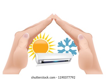 hot wall air conditioner and room heater