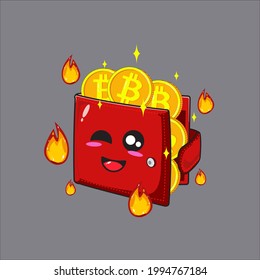 hot wallet cryptocurrencies, icon logo vector illustration