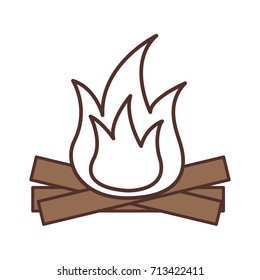 hot and warm bonfire flame wooden