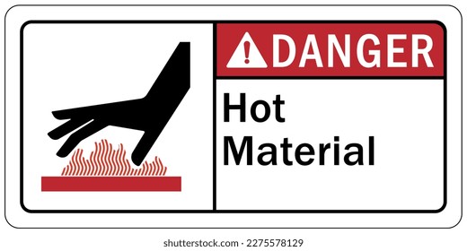 Hot warning sign and labels