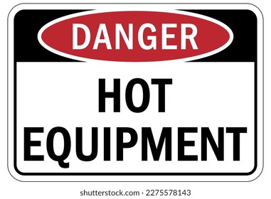 Hot warning sign and labels
