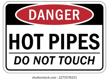 Hot warning sign and labels