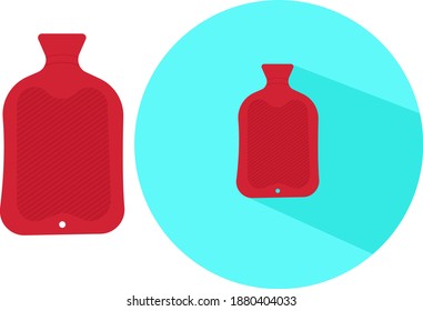 Hot water bag ,illustration, vector on white background.