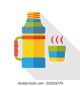 hot water bottle flat icon