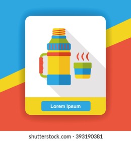 hot water bottle flat icon