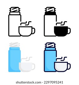 Hot water bottle icon set collection